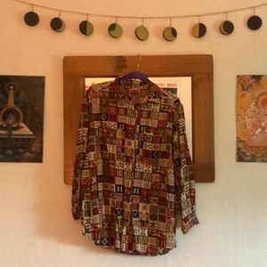 VTG Aztec Pattern Button-down
